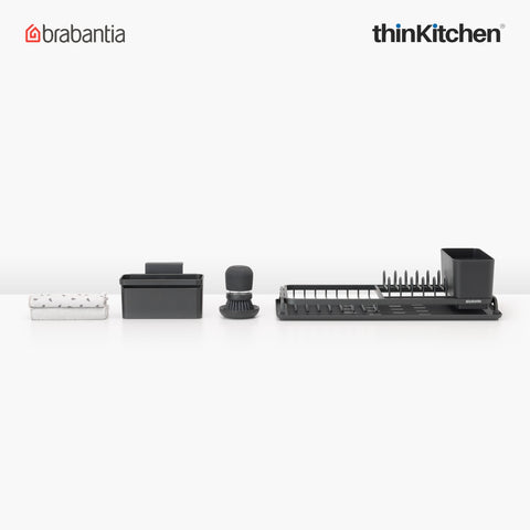 Brabantia Organising Dish Washing And Drying Rack Set 4 Pieces Grey