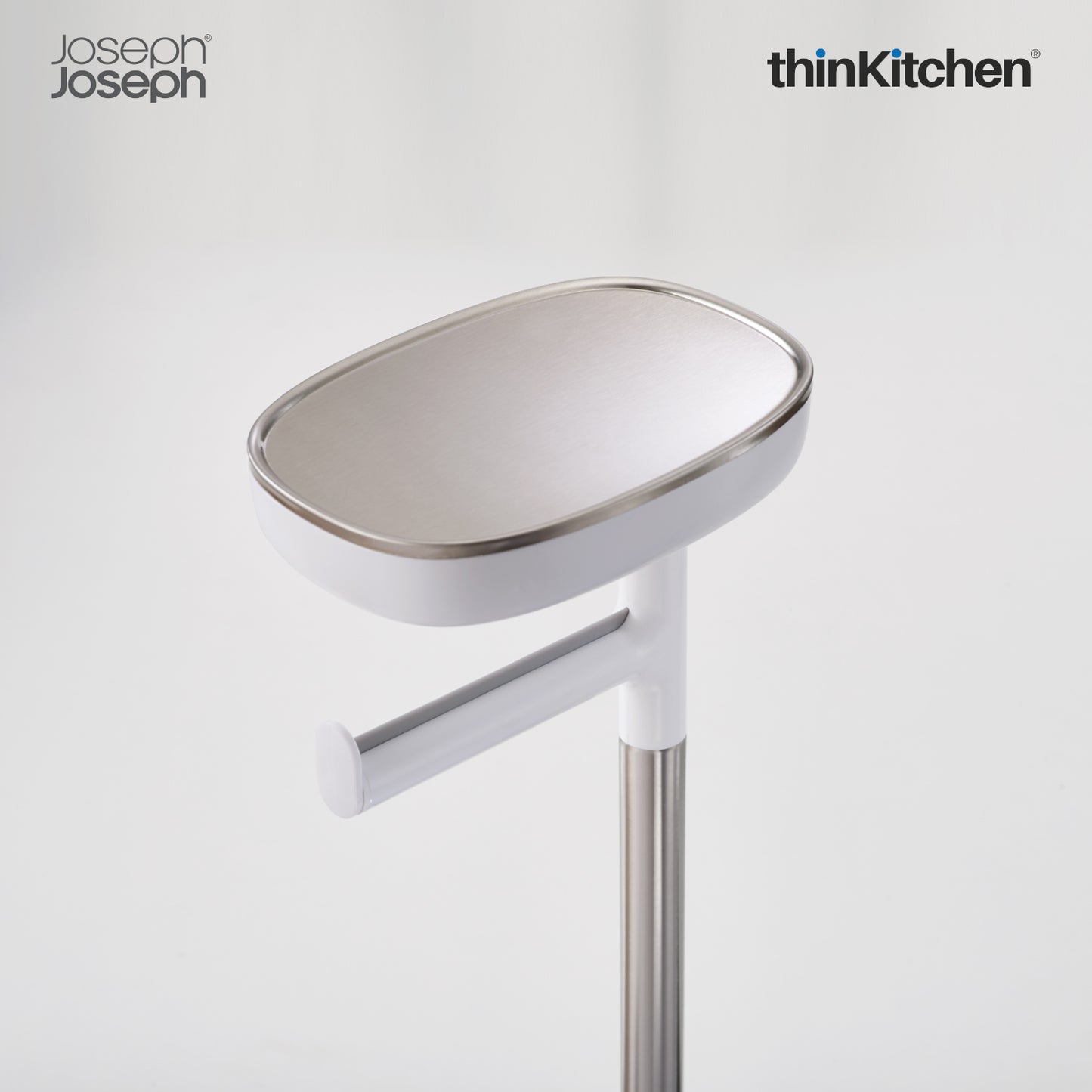 Joseph Joseph Easystore Toilet Paper Holder With Flex Steel Toilet Brush