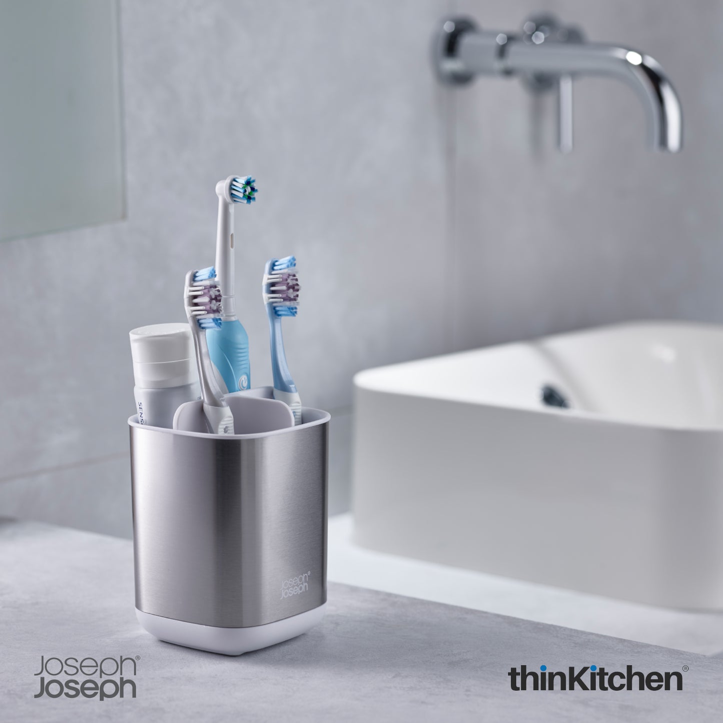 Joseph Joseph Easystore Steel Toothbrush Caddy