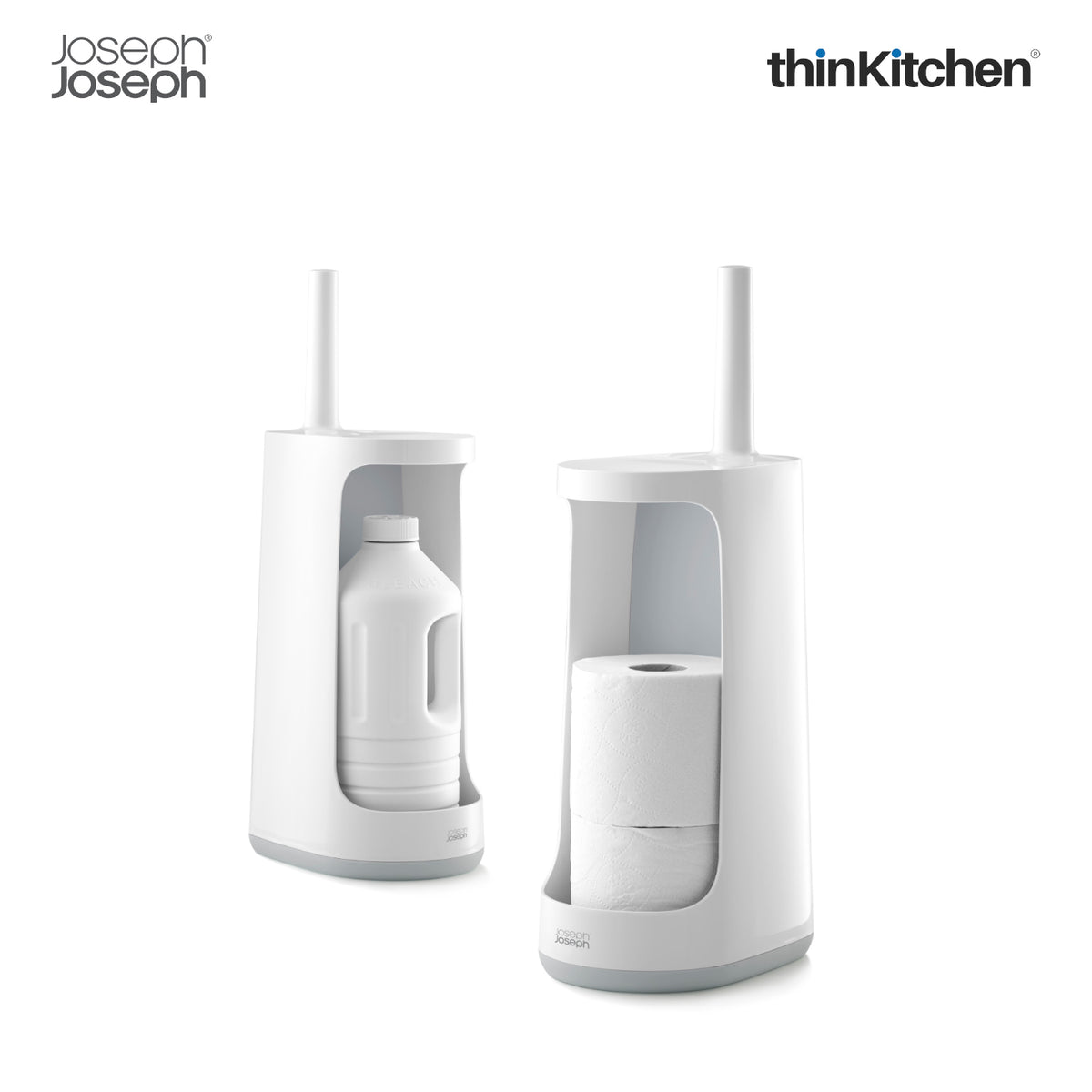 Joseph Joseph Flex™ Store Toilet Brush with Extralarge Caddy, Grey...