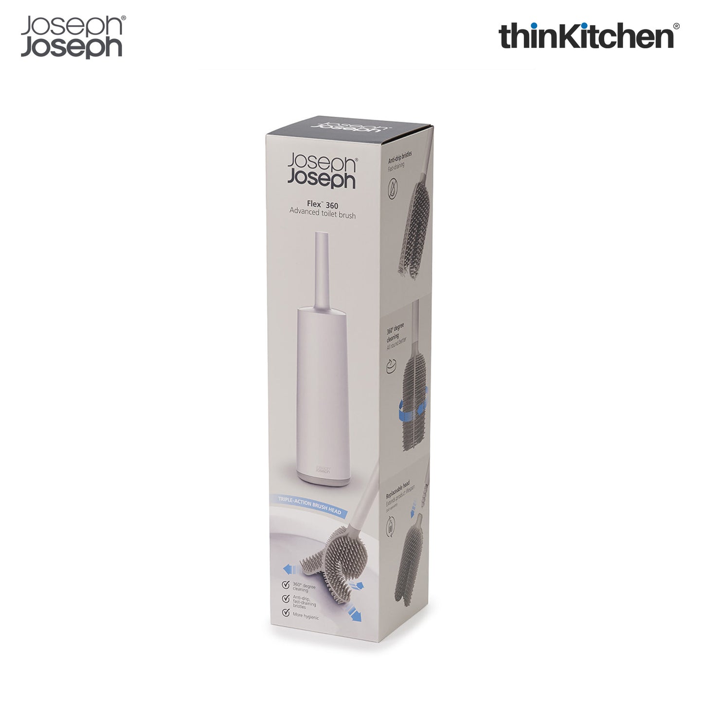 Joseph Joseph Flex 360 Advanced Toilet Brush with Matte Finish