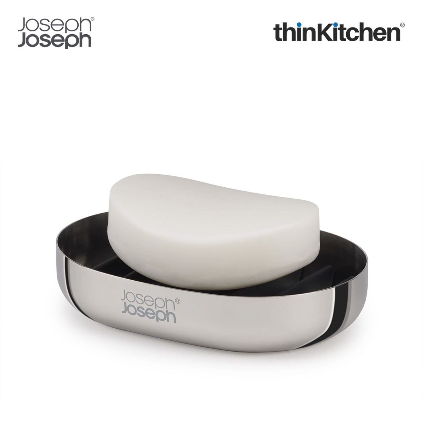 Joseph Joseph Easystore Luxe Quick Drain Stainless Steel Soap Dish