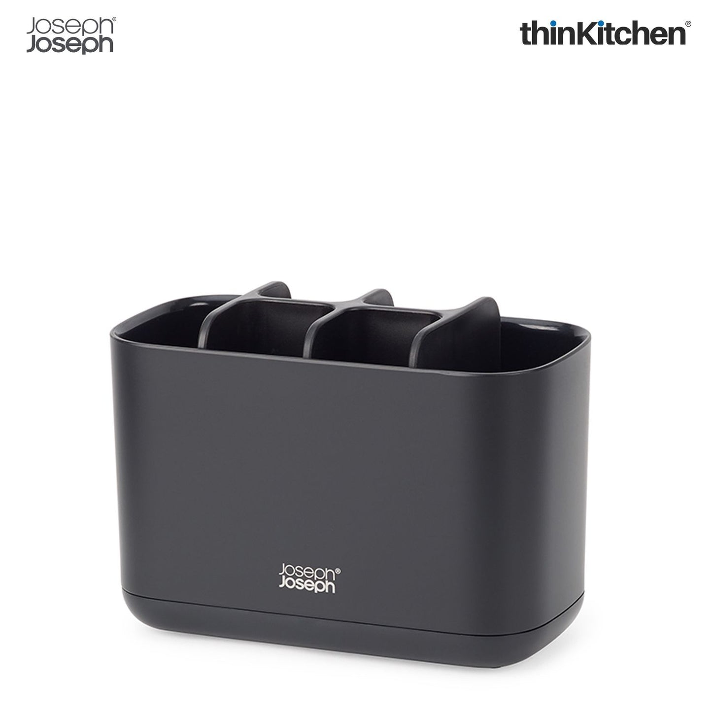 Premium EasyStore Large Toothbrush Caddy - Matt Black | Bathroom Sink Organizer, Toothbrush Holder