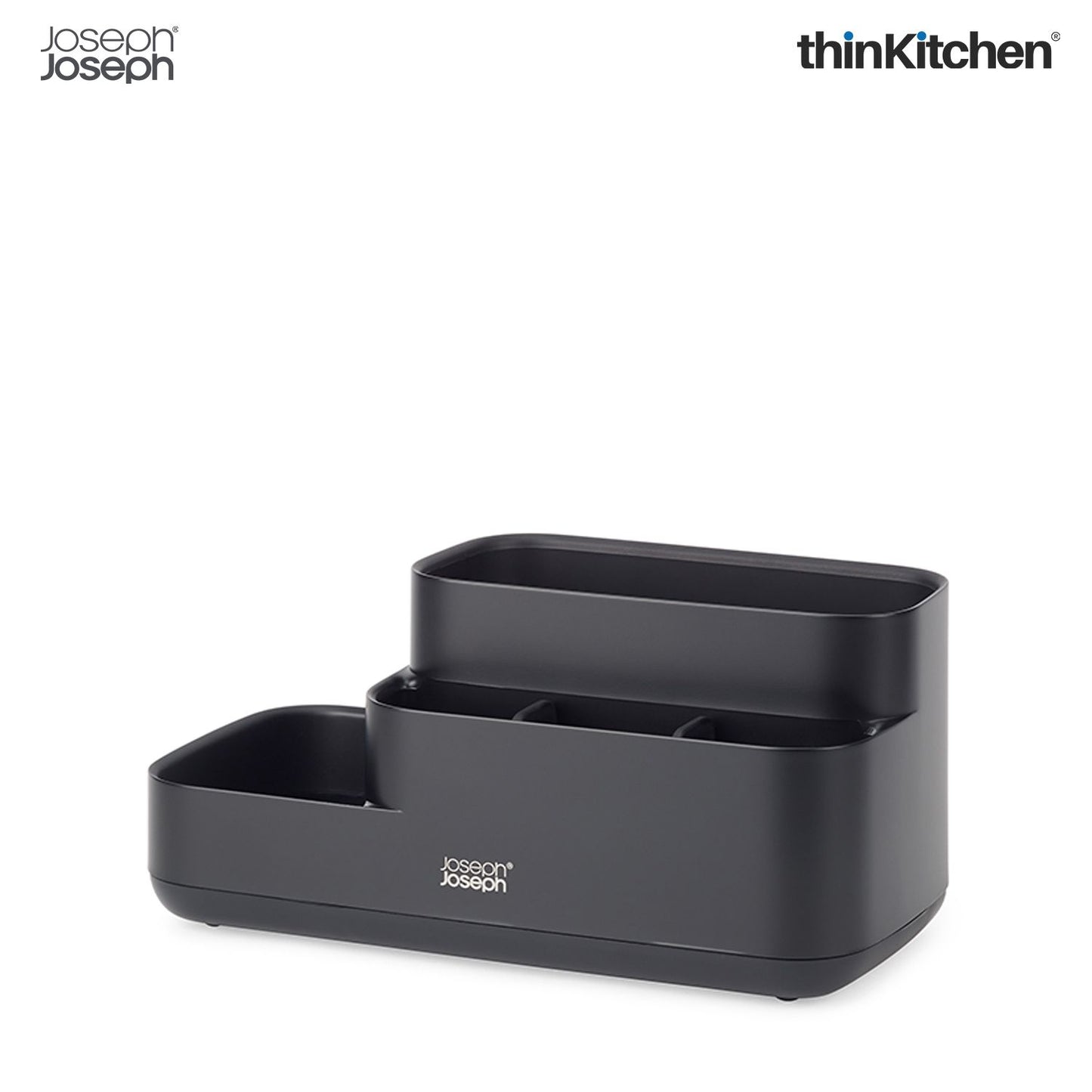 Joseph Joseph EasyStore Bathroom Organizer, Storage Caddy for Brushes, Toothpaste & Accessories - Black