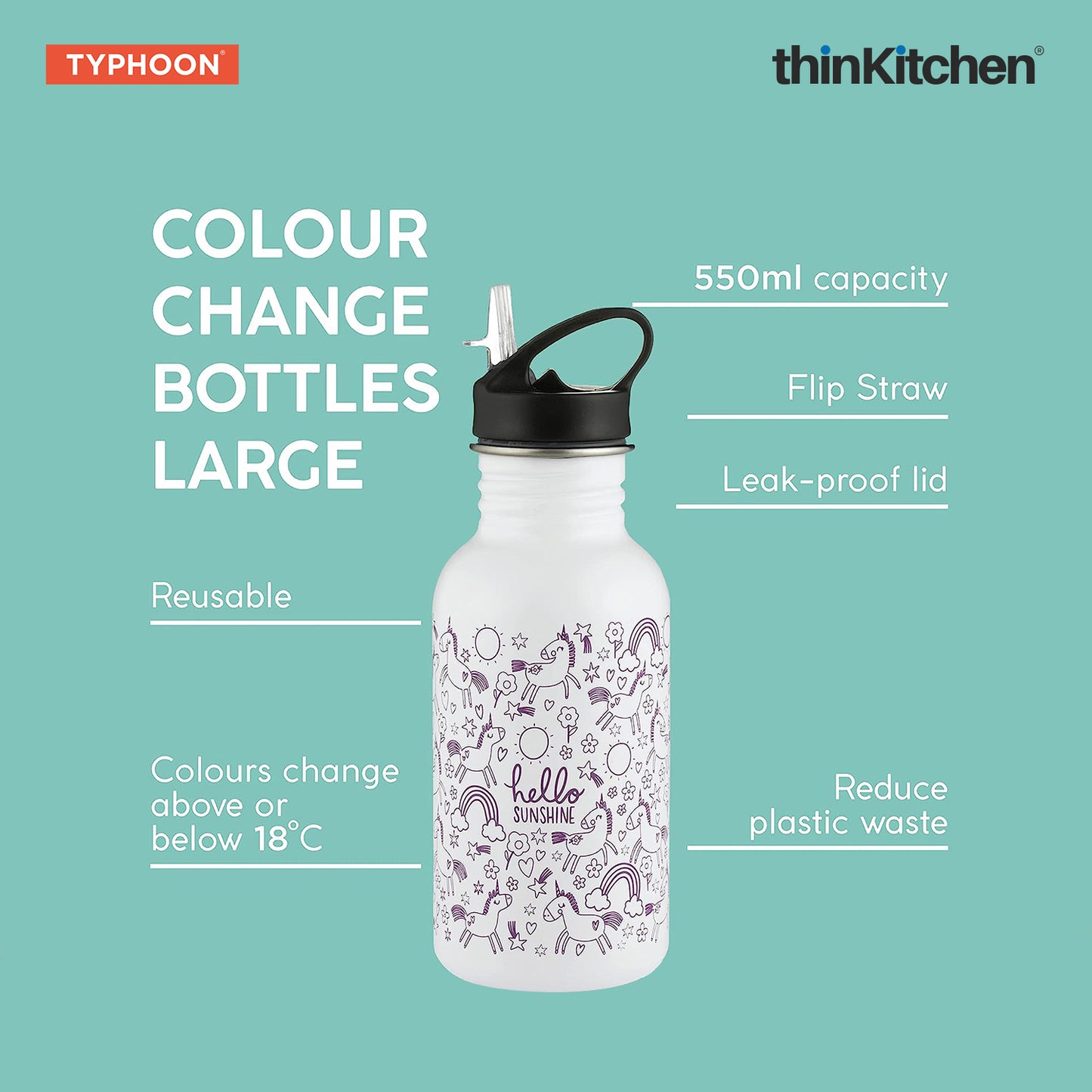 Typhoon Pure 550ml Col Change Hello