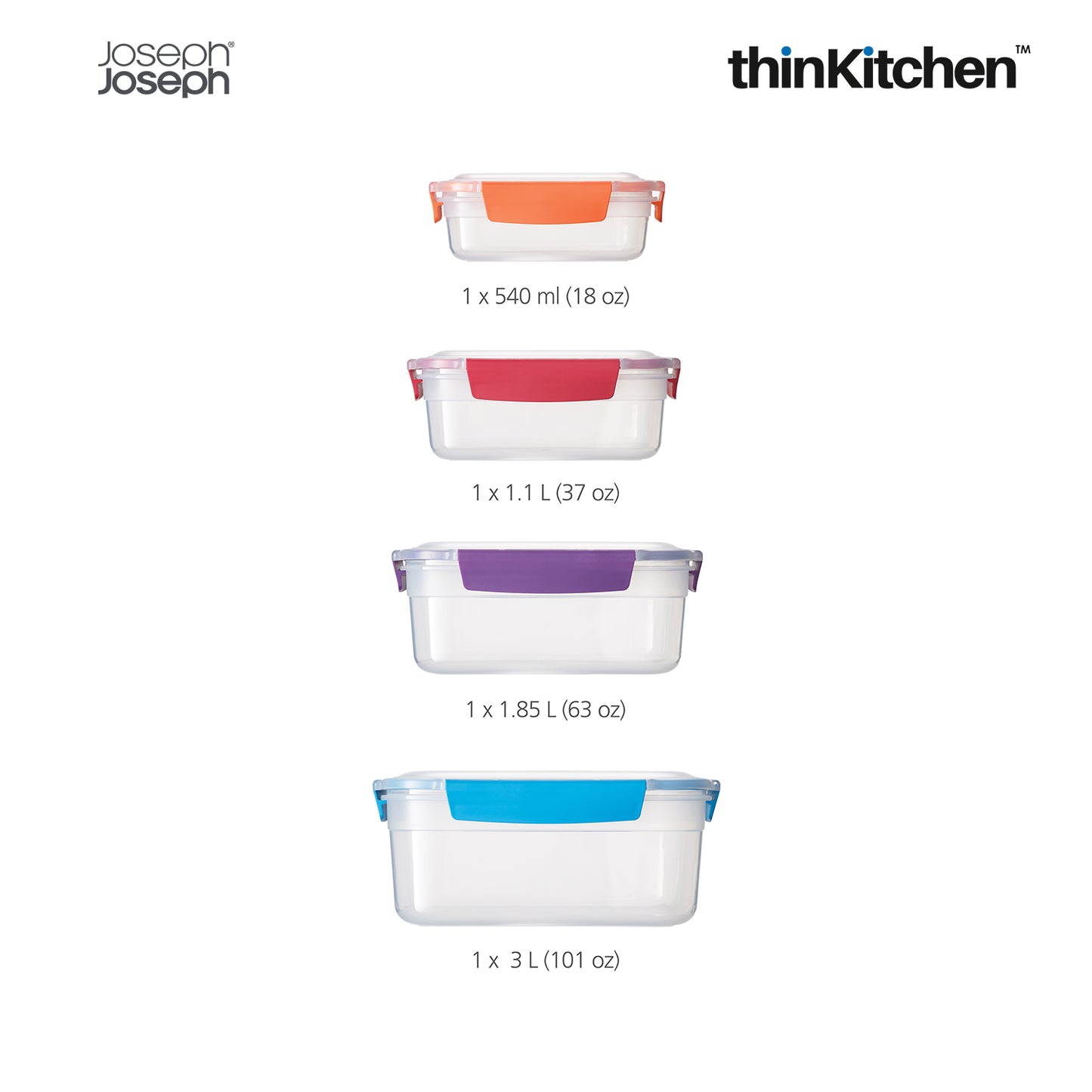 Joseph Joseph Nest Lock 4 Pc Container Set Multicolour
