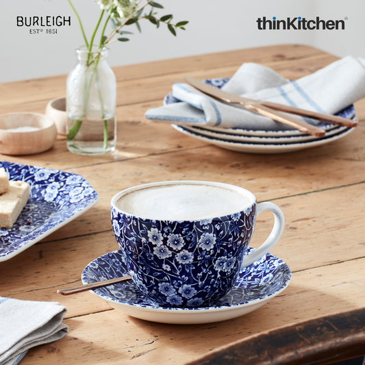 Burleigh Blue Floral Calico Tea Cup, 187ml
