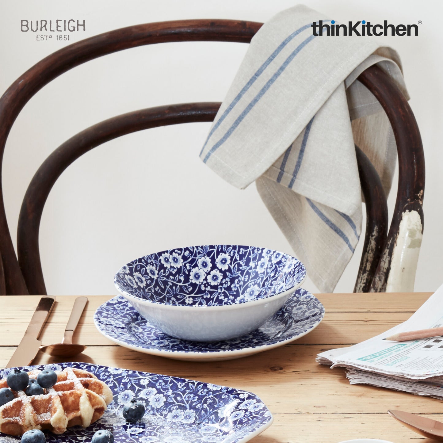 Burleigh Blue Calico Pasta Bowl 23cm