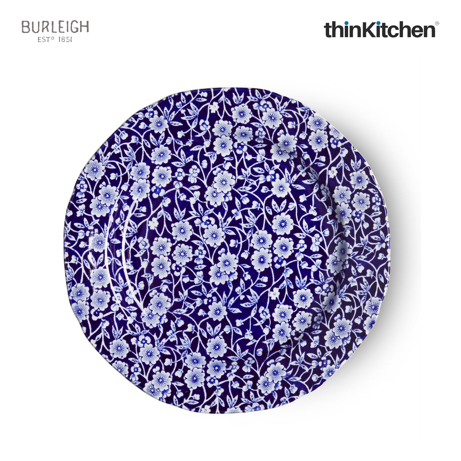 Burleigh Blue Calico Plate 21 5cm - 2