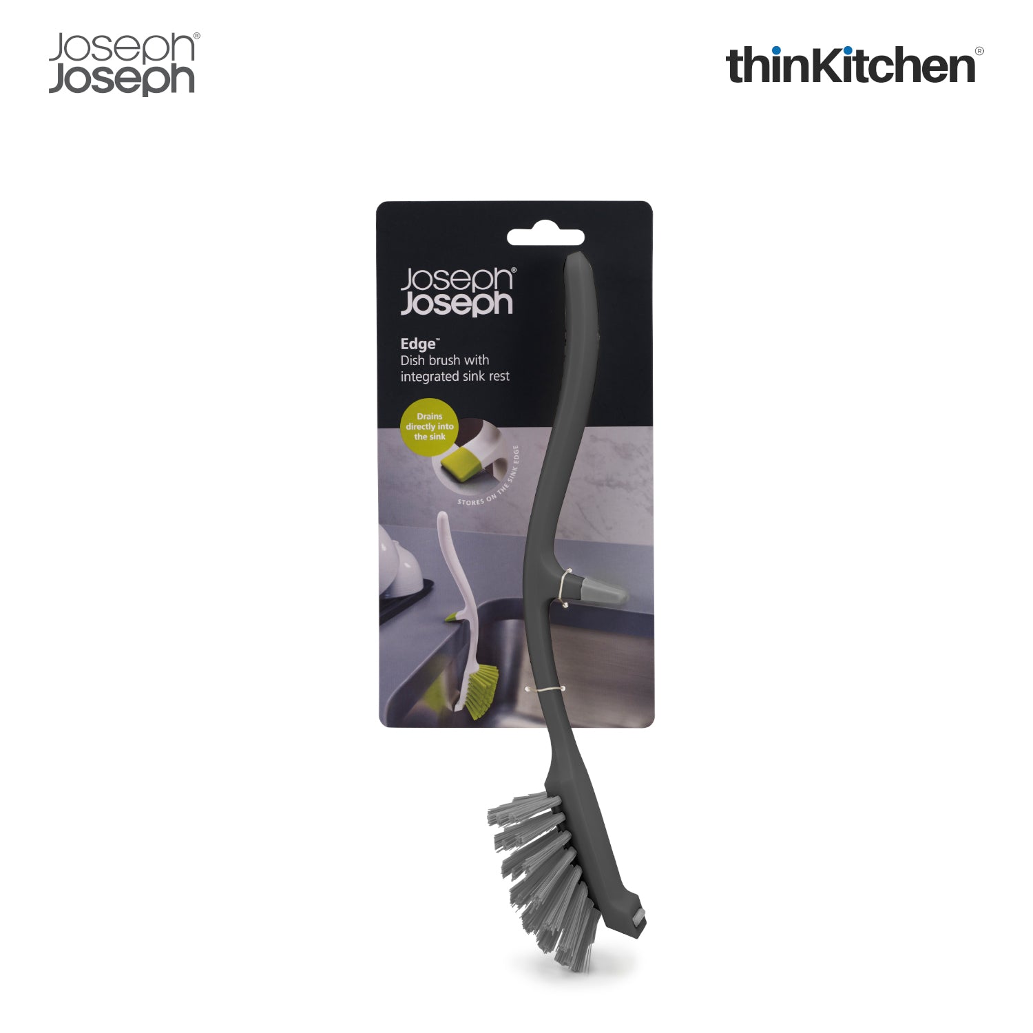 Joseph Joseph Edge Washing Up Brush Grey - 4
