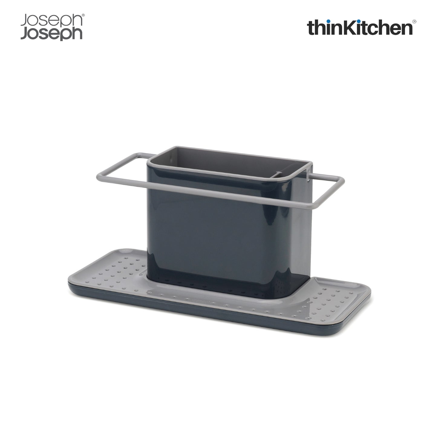 Joseph Joseph Caddy Large Kitchen Sink Tidy Grey | Kitchen Caddy Organizer for Sponges, Soaps & Brushes