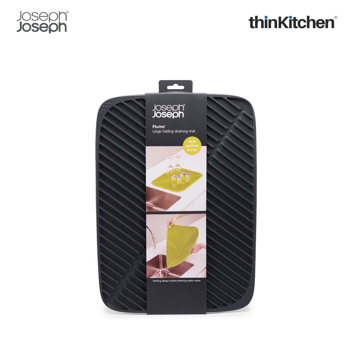 Joseph Joseph Flume Floding Large Draining Mat Grey