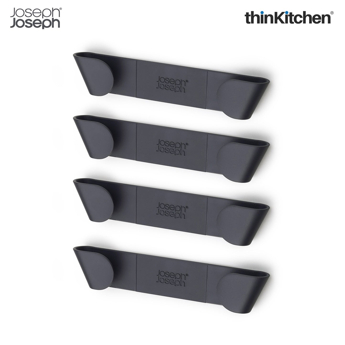 Joseph Joseph 85149 CupboardStore Cabinet Door Pan Lid Organizer, Set of 4, Gray