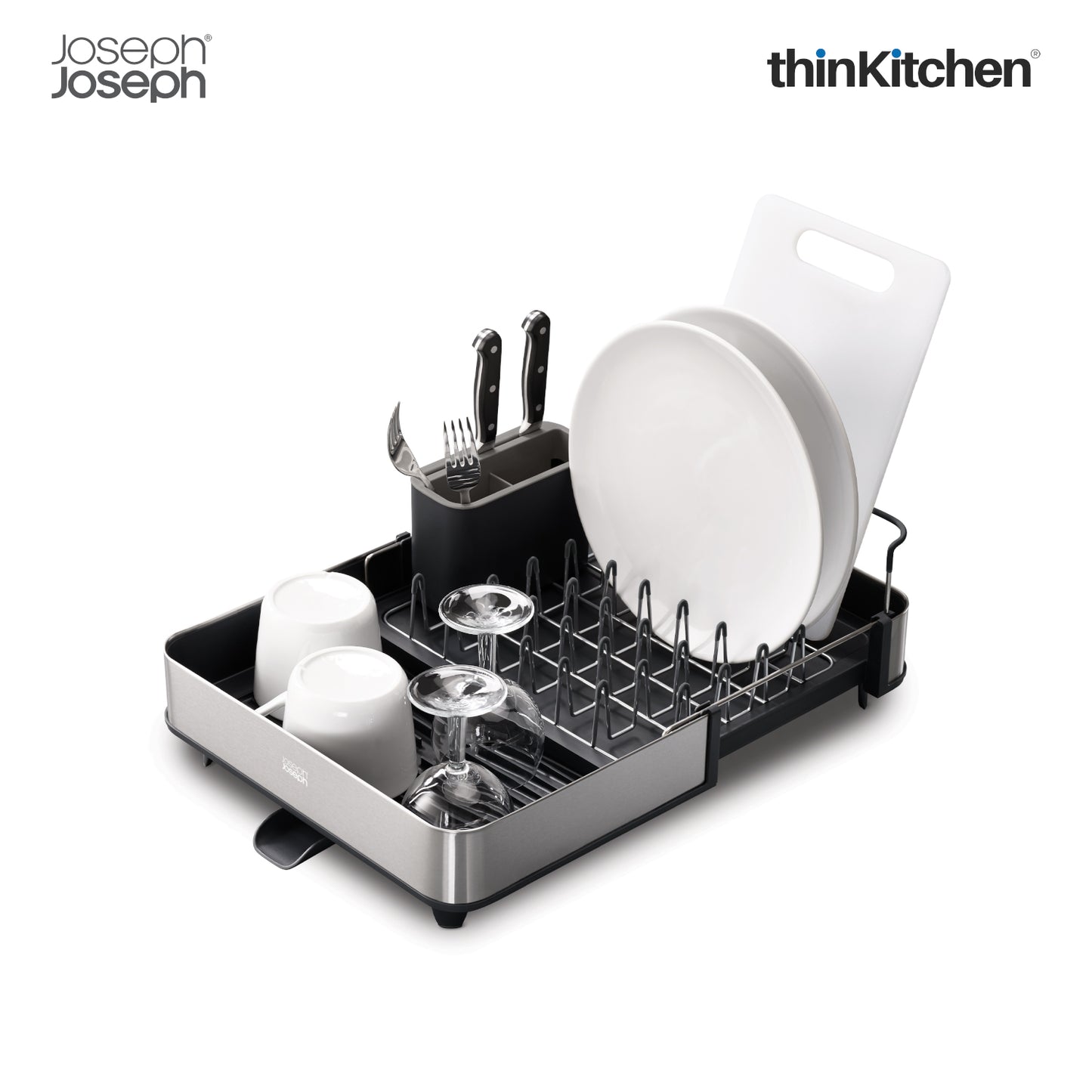 Joseph Joseph Extend Steel Dish Rack Grey