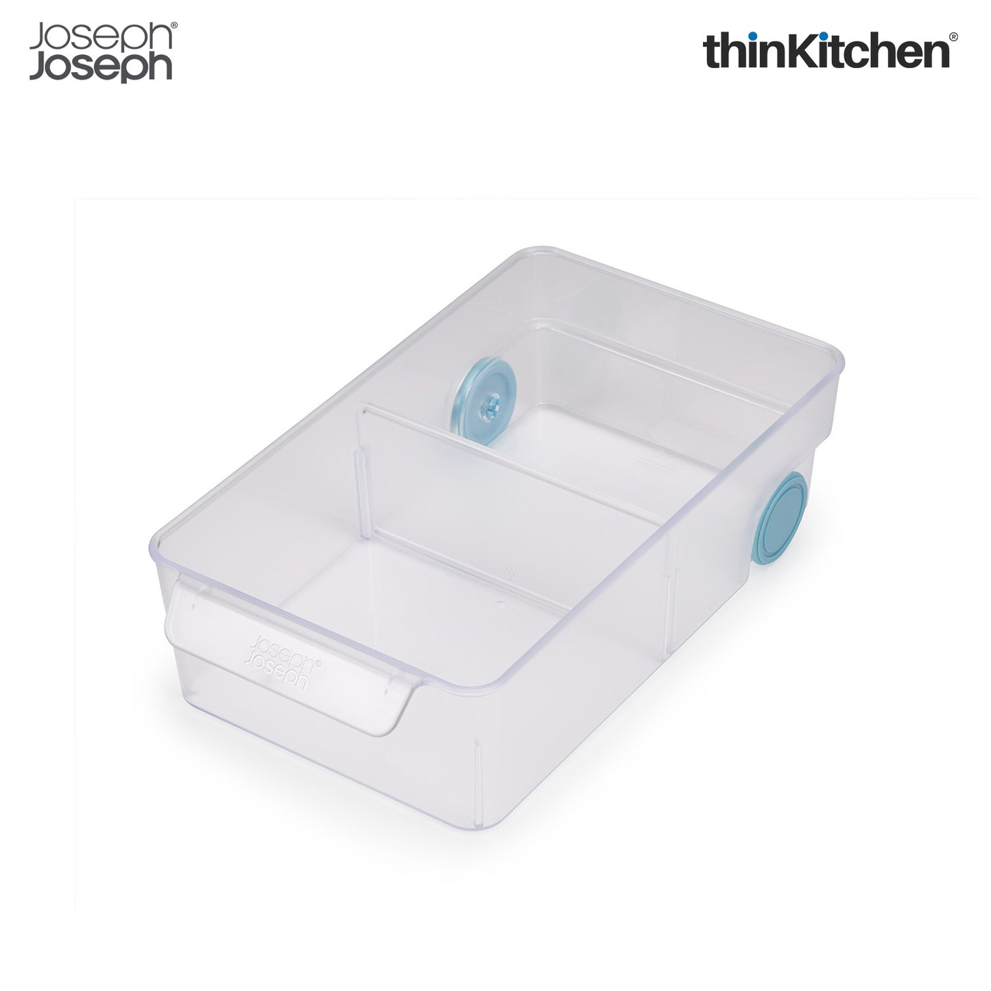 Joseph Joseph FridgeStore Fridge Storage Bin, Large, Clear/Blue