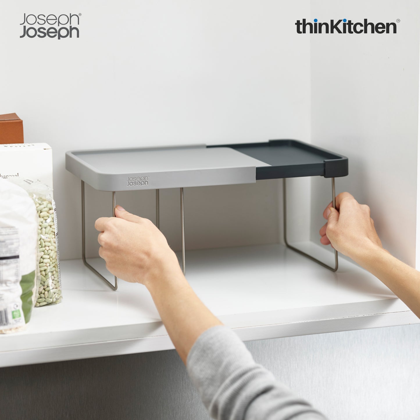 Joseph Joseph Cupboardstore Expandable Shelf Grey