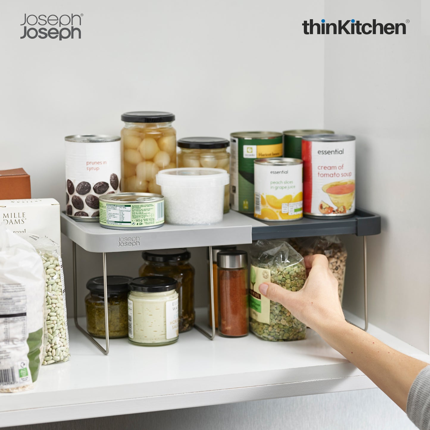 Joseph Joseph Cupboardstore Expandable Shelf Grey
