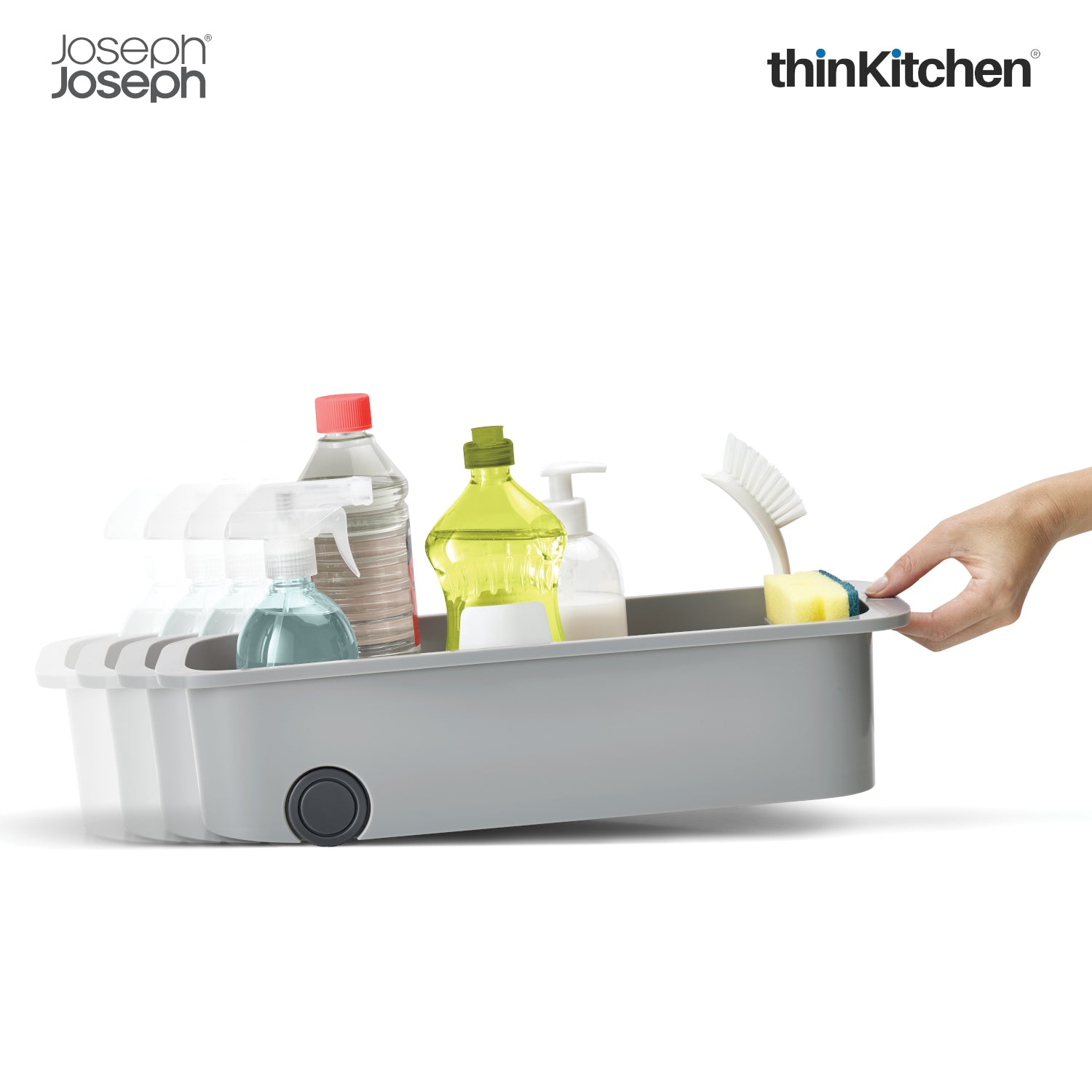 Joseph Joseph CupboardStore Easy Access Storage Caddy – Grey | Premium Under-Sink Organiser - 6