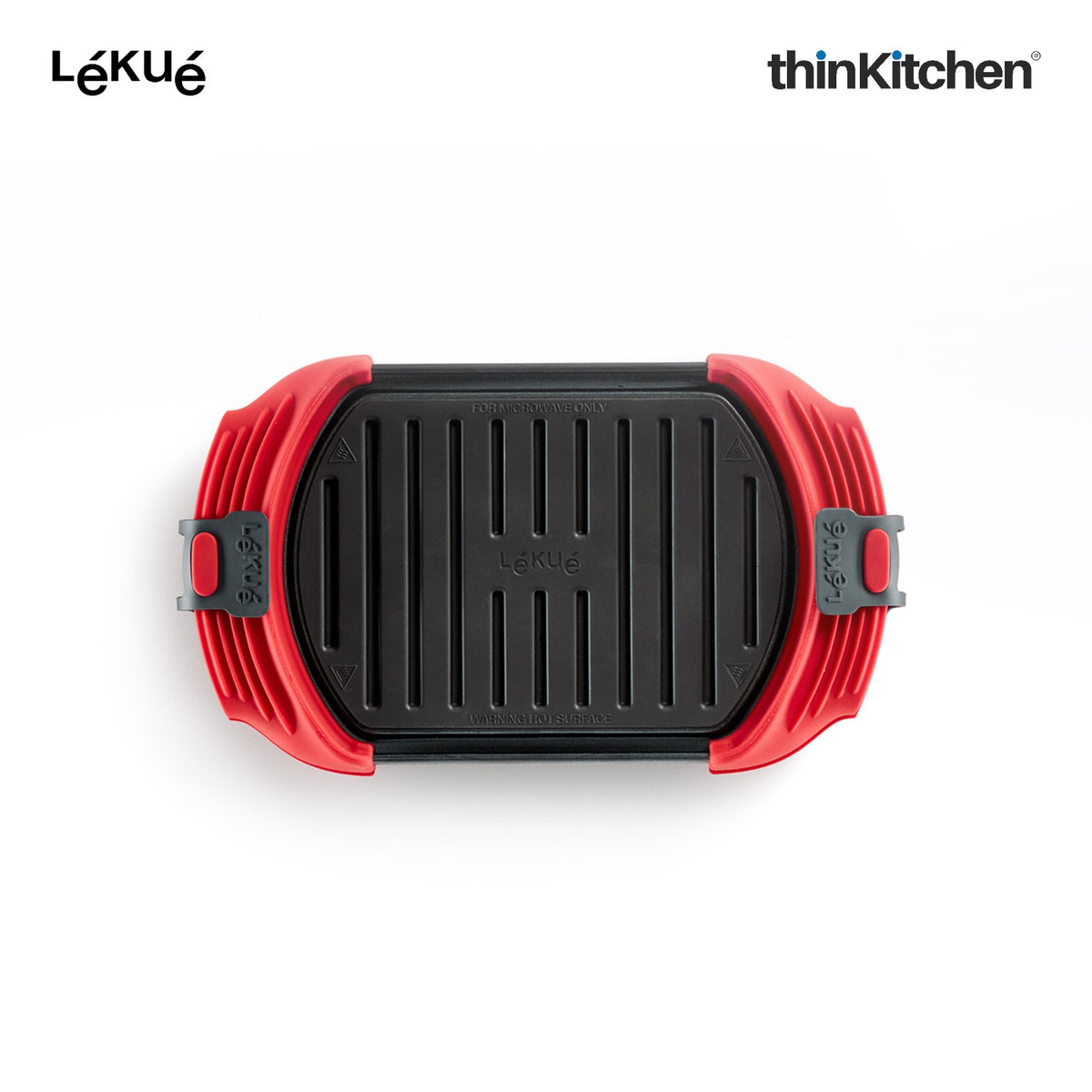 LÉKUÉ Premium Microwave Grill Pan, Platinum Silicone, Grill Vegetables, Sandwiches for Crispy Results