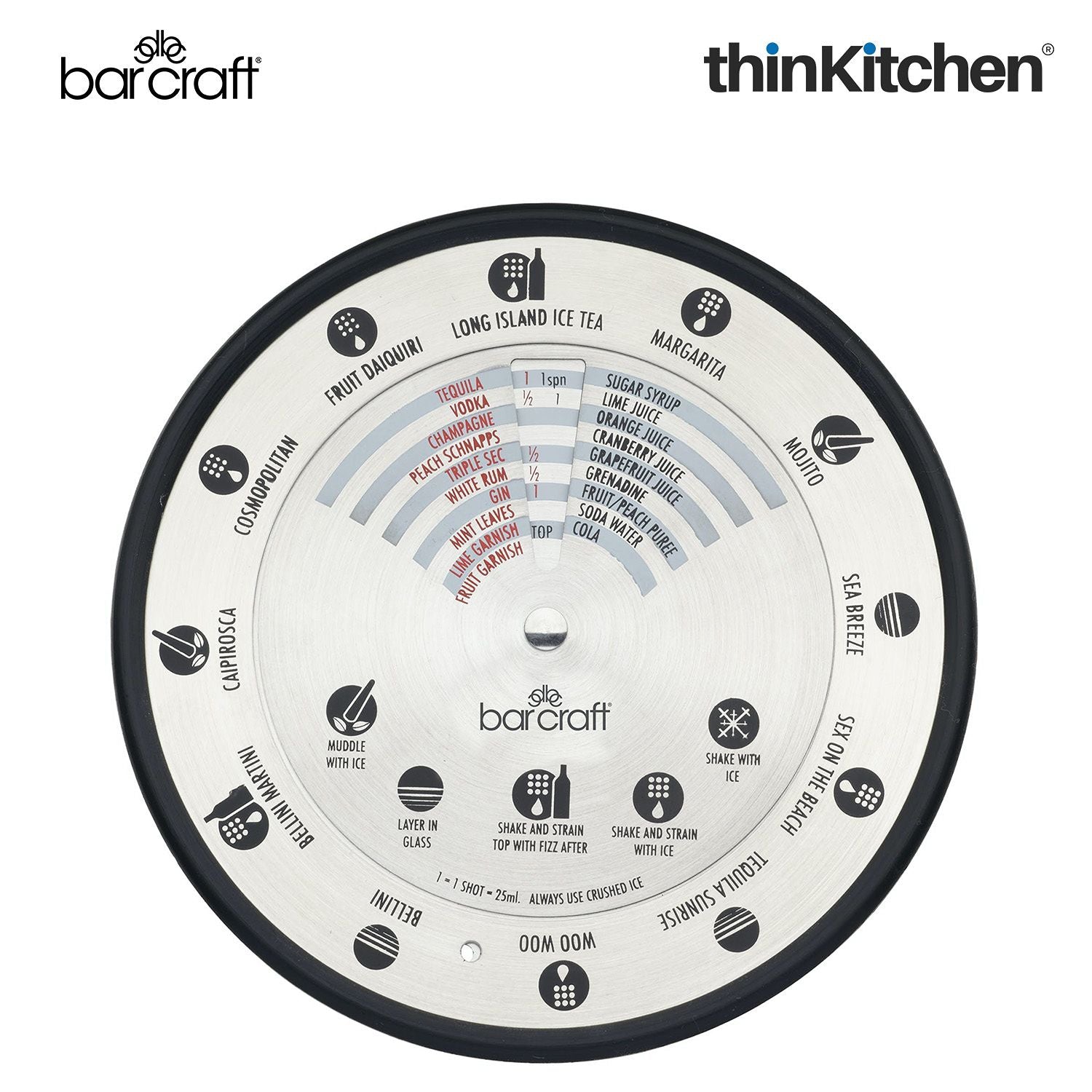 BarCraft Stainless Steel Cocktail Compass - 4