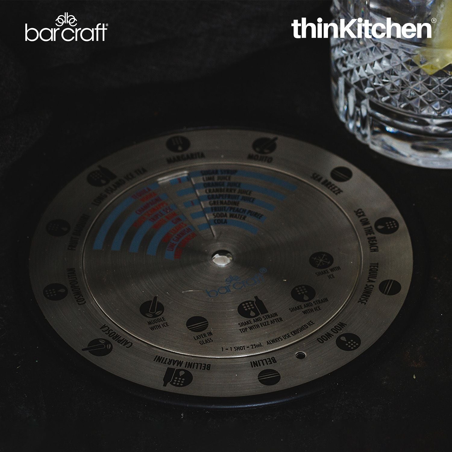 BarCraft Stainless Steel Cocktail Compass - 1