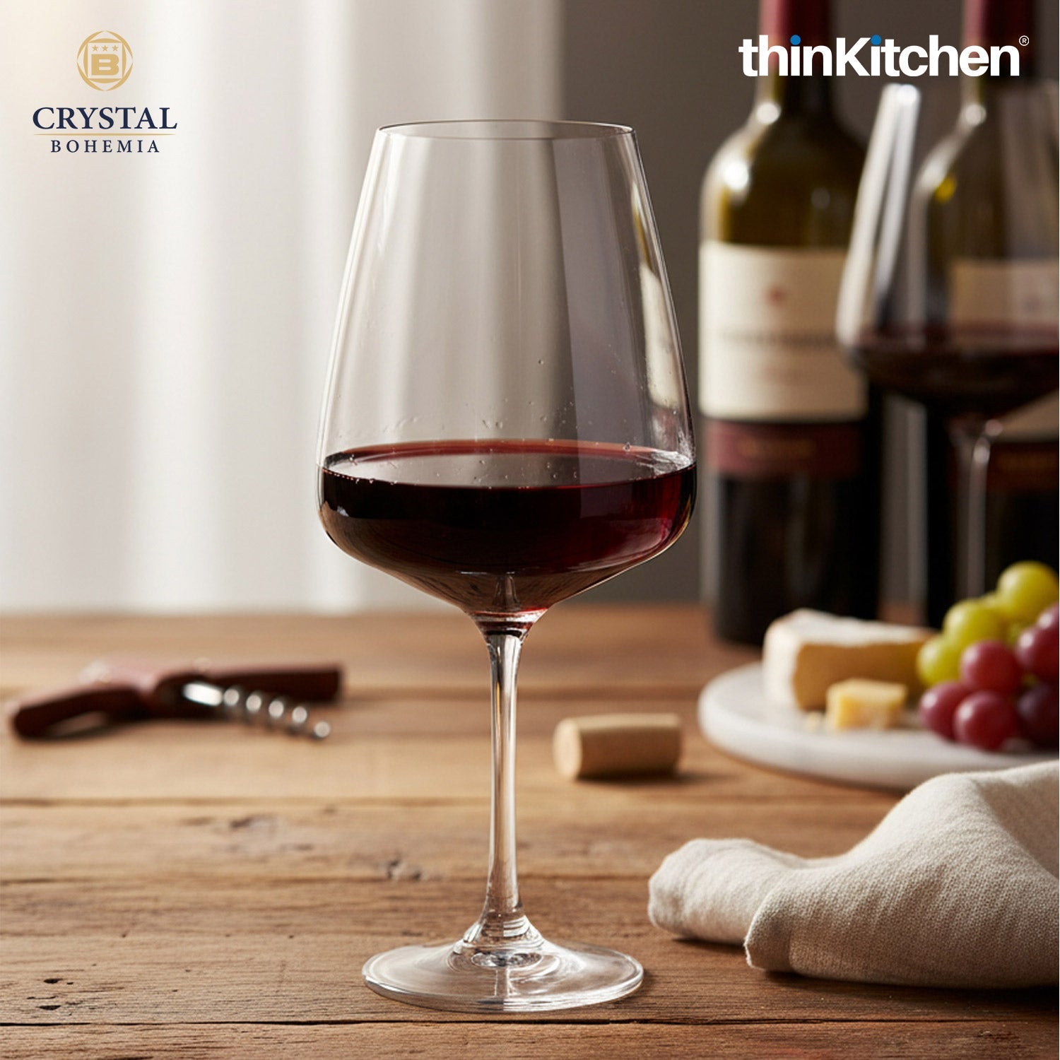 Crystal Bohemia 6 x 750ml Premium Red Wine Glasses Set for Wine, Drink –  thinKitchen