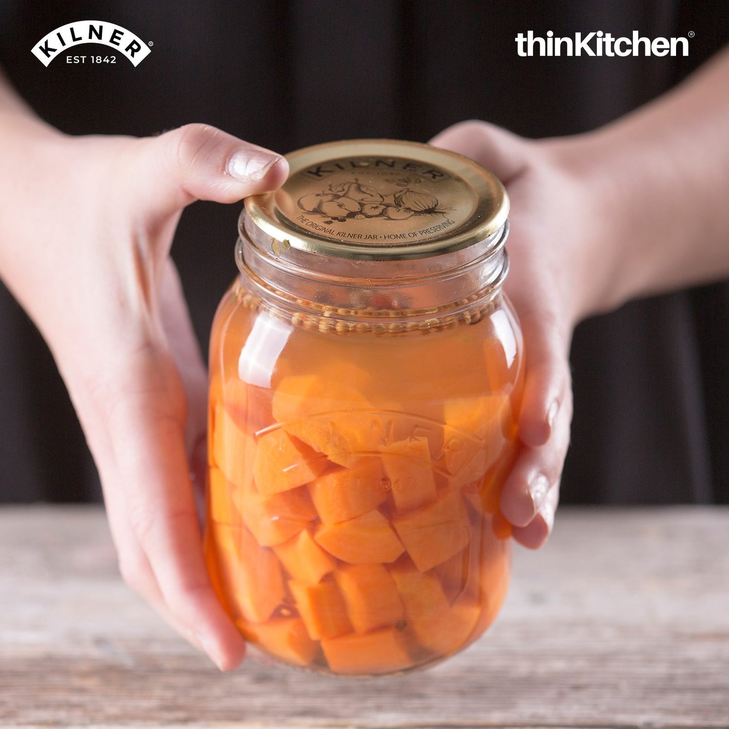 Kilner Set of 6 Preserve Jars - 1 Litre