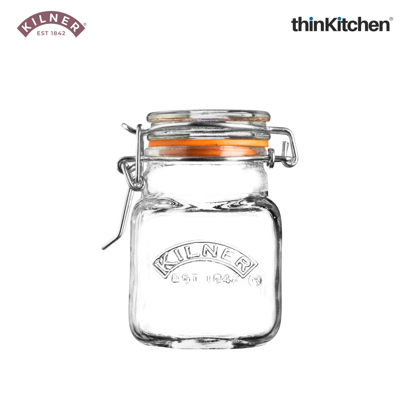 Kilner Premium Airtight Clip Top Borosilicate Glass Jar - 70ml |Glass Container Ideal for Kitchen Storage, Yogurt, Overnight Oats & Pickles, Set of 4