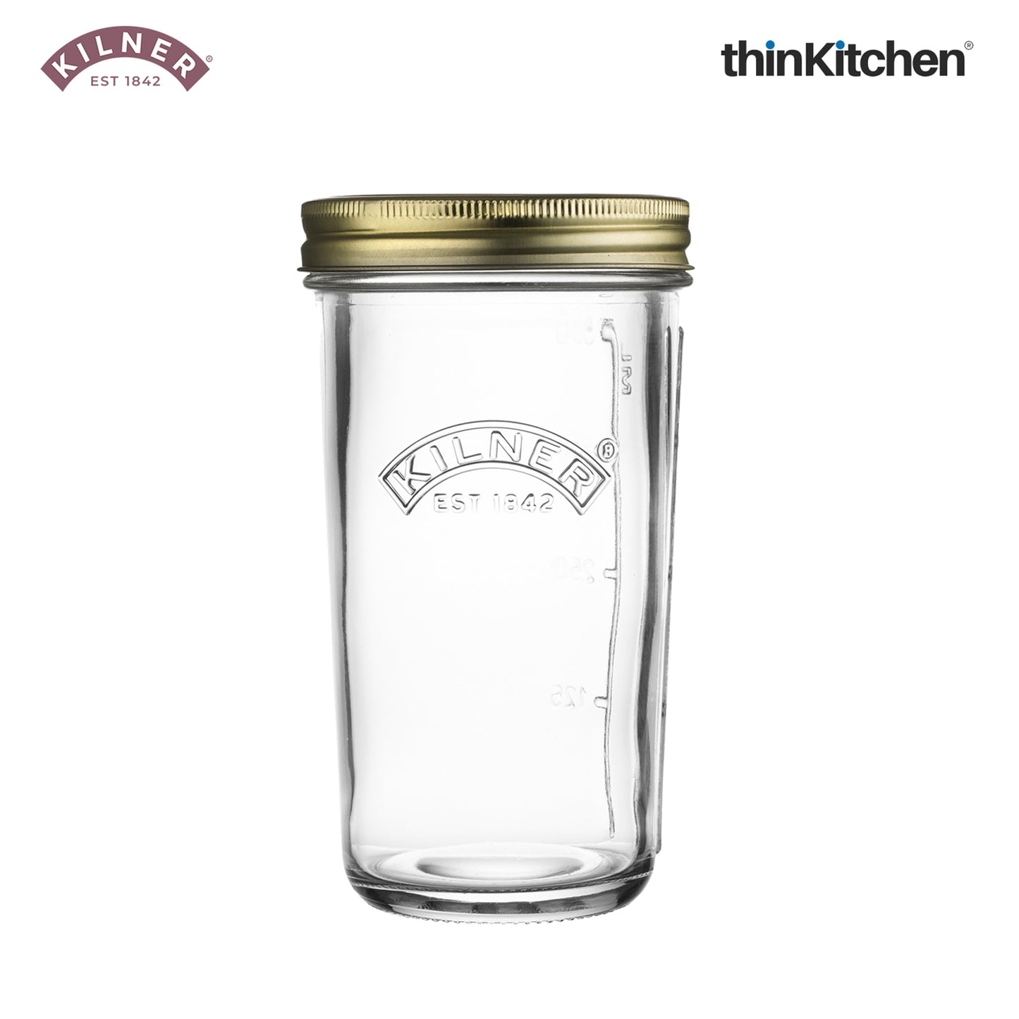 Kilner Premium Wide Mouth Preserve Airtight Glass Jar - 500ml | Transparent, Reusbale Kitchen Food Storage & Pickling Jar for Jams, Pickles, Herbs, Spices, Set of 2