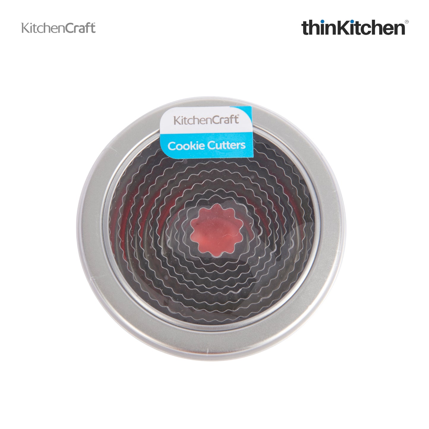 Kitchencraft 11 Pc Fluted Cutters With Metal Storage Tin