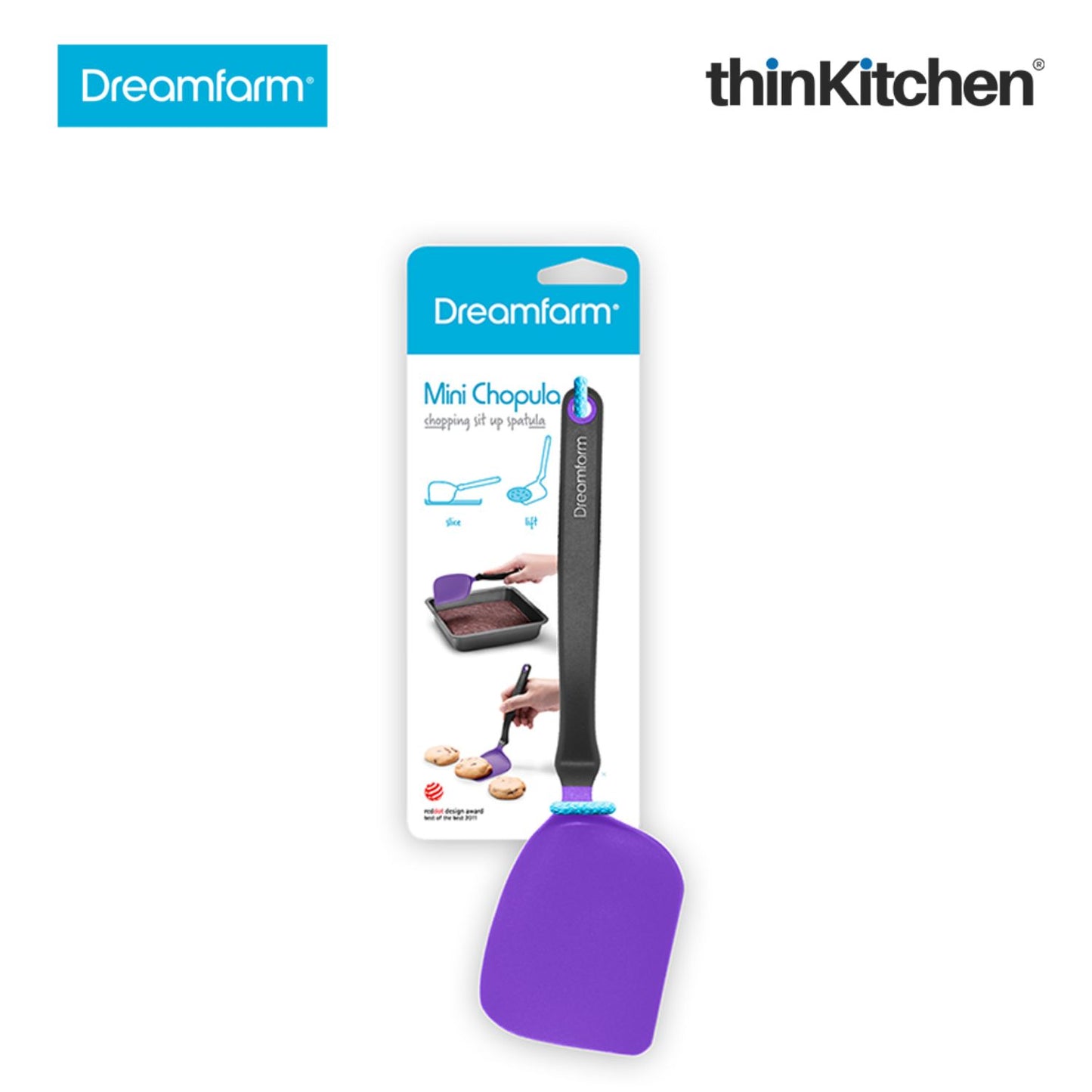 Dreamfarm Mini Chopula Super Flexible Chopping Sit Up Spatula Purple