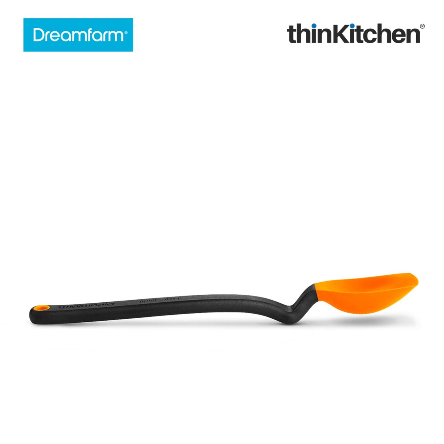 Dreamfarm Supoon Non Stick Silicone Sit Up Scraping Cooking Spoon With Measuring Lines Orange