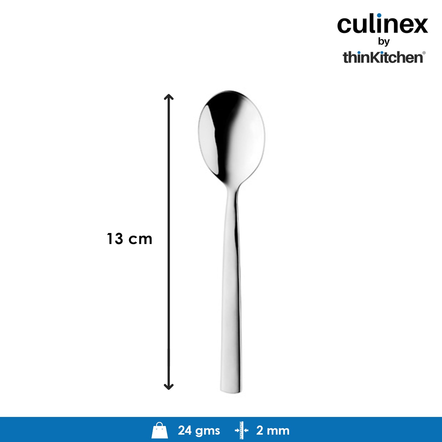 Culinex by thinKitchen|Essen Stainless Steel Coffee Spoon, Set of 6
