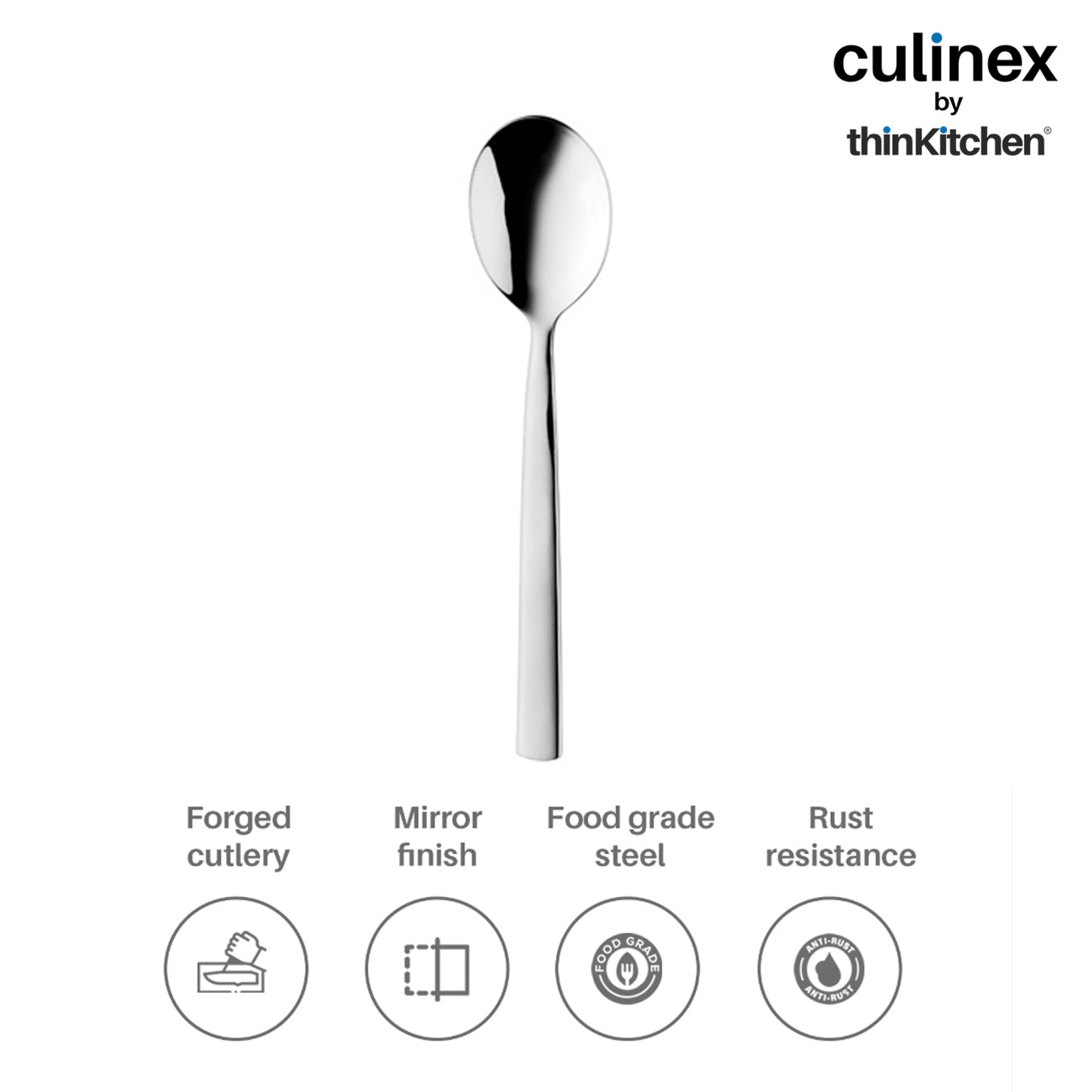 Culinex by thinKitchen|Essen Stainless Steel Coffee Spoon, Set of 6