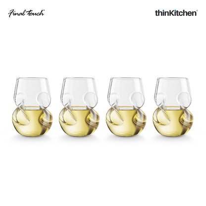 Final Touch Conundrum White Wine Glasses Set Of 4