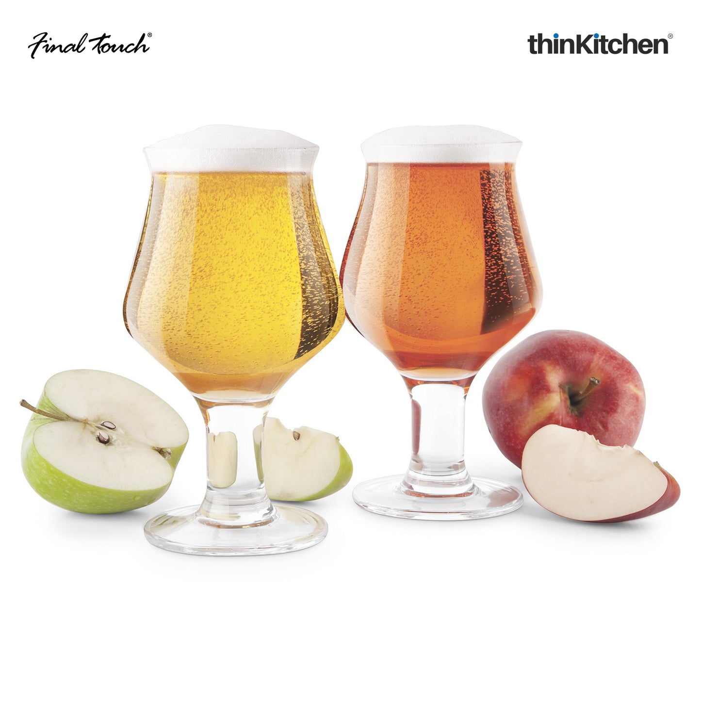 Final Touch Hard Cider Glasses Set Of 2
