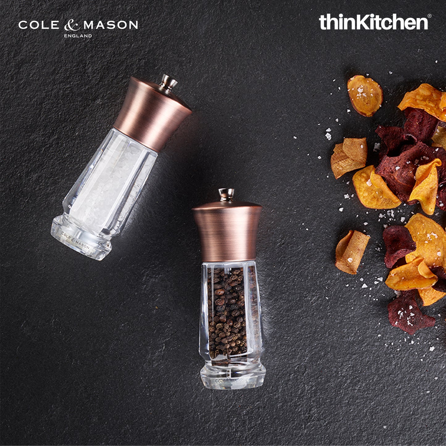 Cole & Mason Oxford Antique Brass Gift Set Salt & Pepper Mill