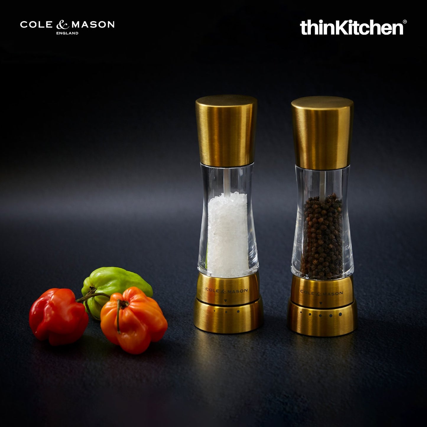 Cole Mason Gourmet Precision Manual Derwent 190mm Matt Gold