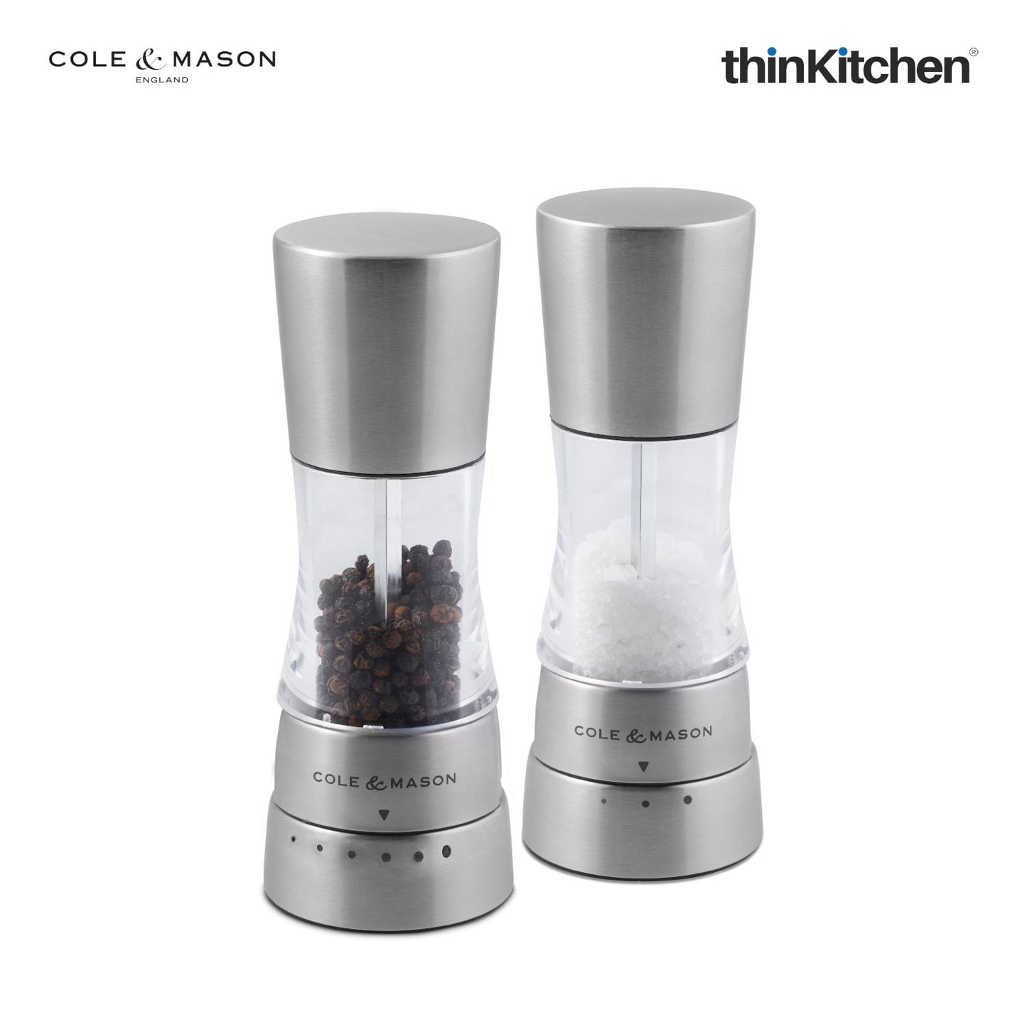 Cole Mason Derwent Mini Gourmet Precision Salt Pepper Mill Set 15 7cm
