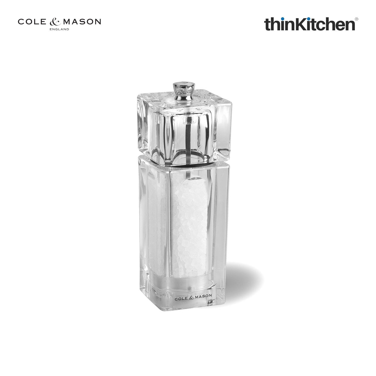Cole Mason Precision Manual Acrylic Cube Salt Mill - 2