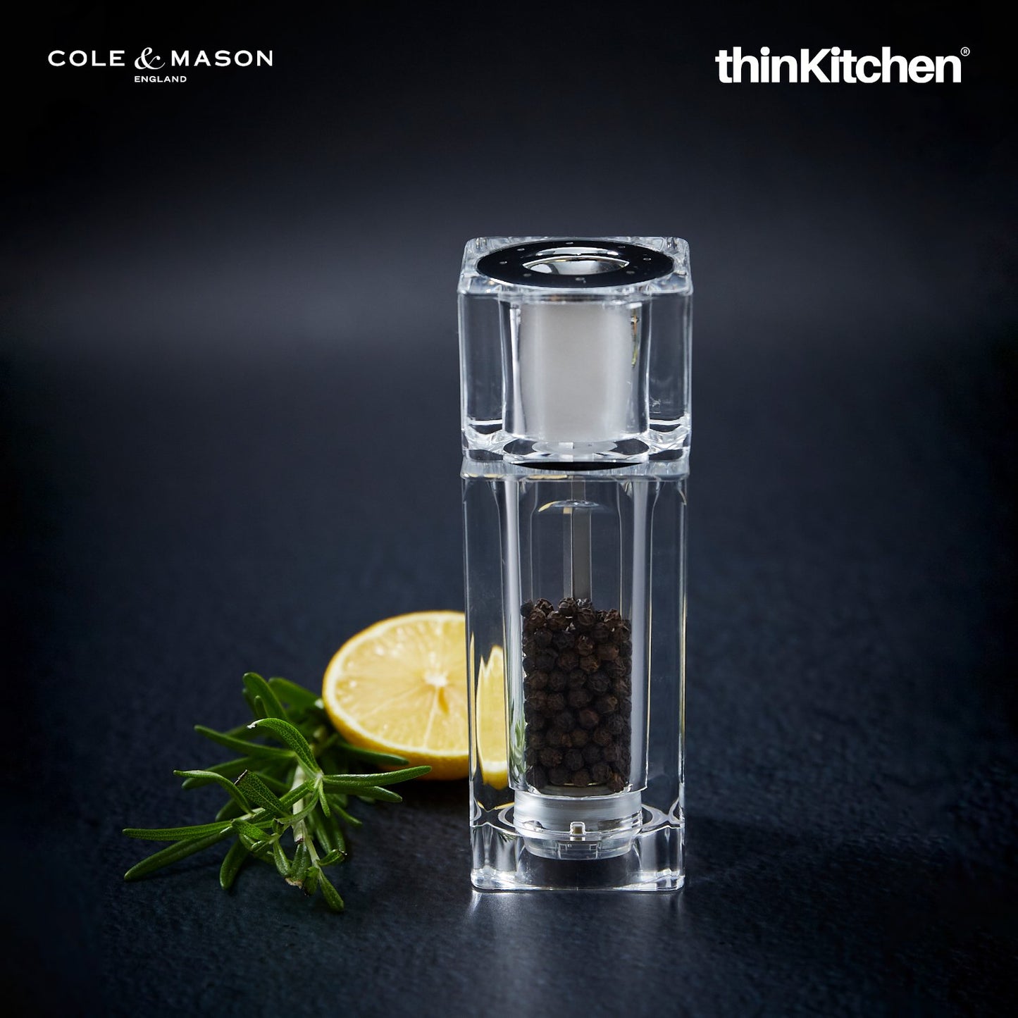 Cole Mason Cube Precision 2 In 1 Salt Pepper Mill 14 5cm