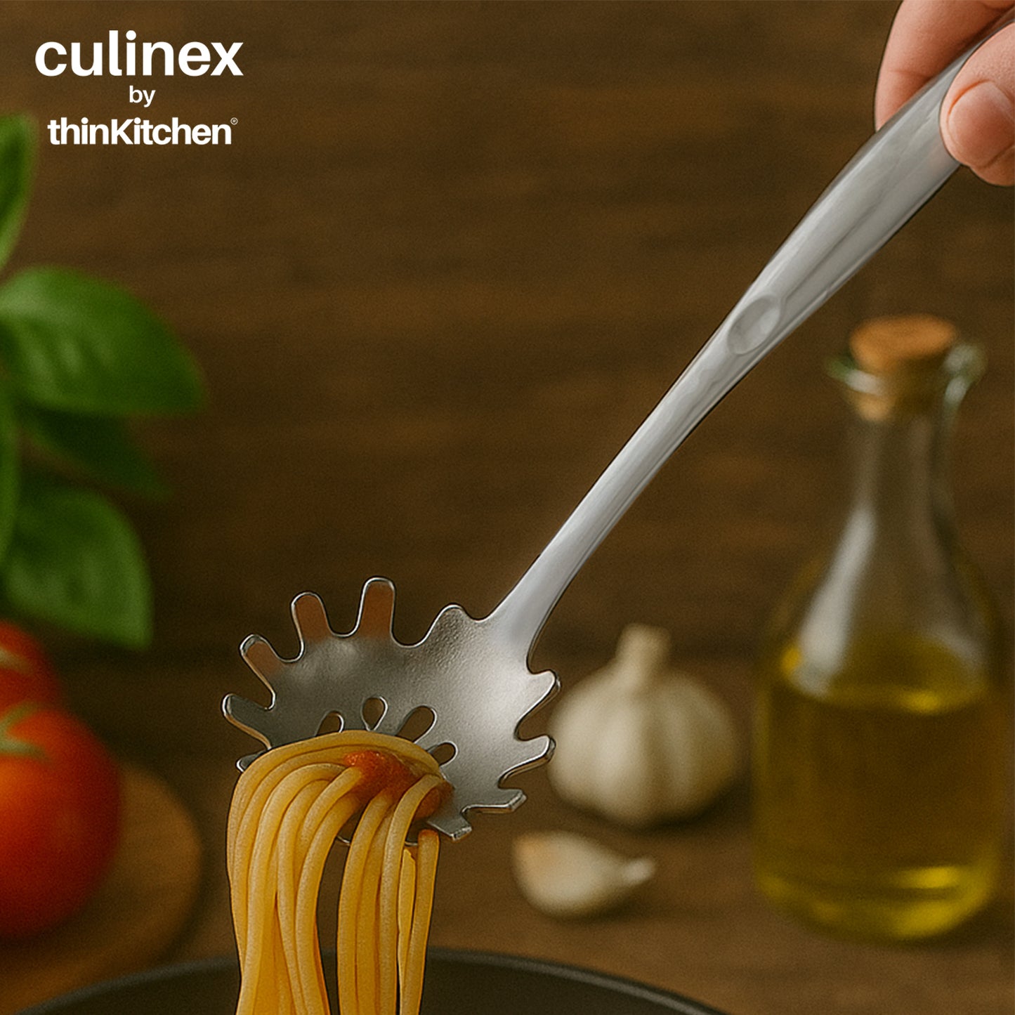 Culinex by thinKitchen|Harmony 18/8 Stainless Steel Hollow Handle Pasta Server