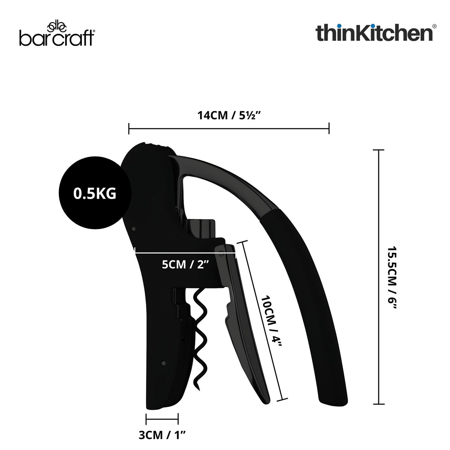 Barcraft Lever Arm Power Arc Corkscrew