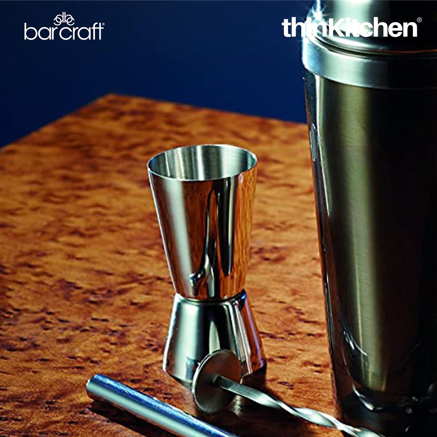 BarCraft Stainless Steel Dual Spirit Measure Cup