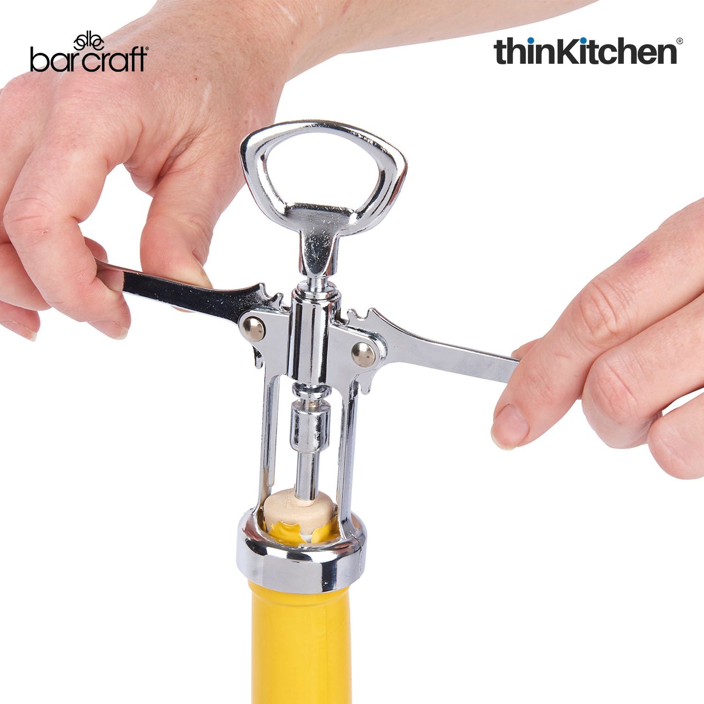 Barcraft Double Handled Chrome Wing Corkscrew