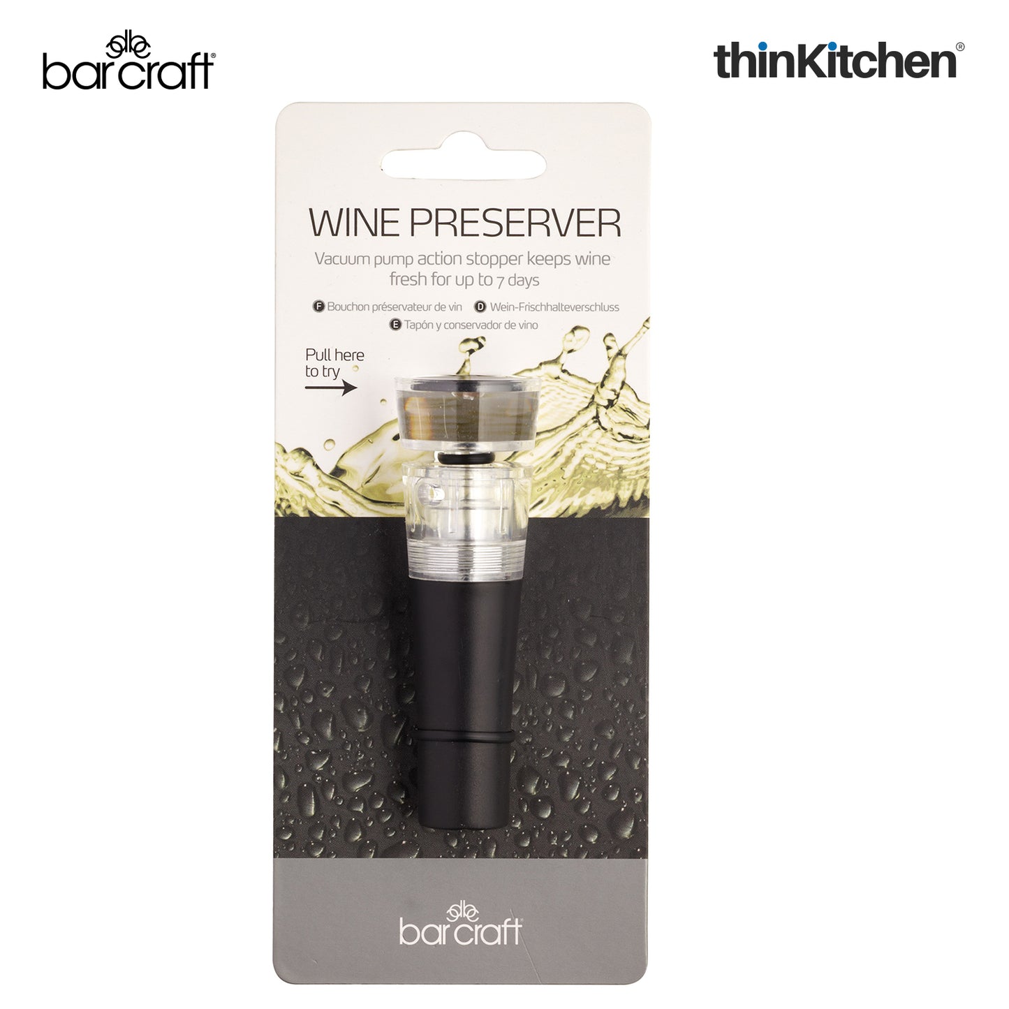 Barcraft Wine Pump Stopper And Preserver