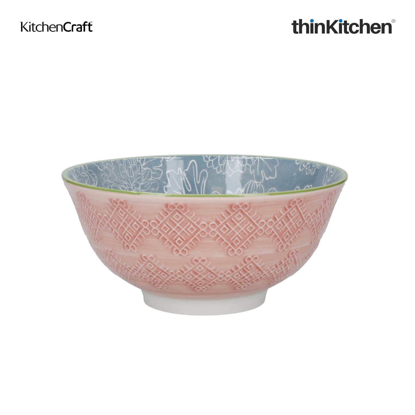 Kitchencraft Brights Glazed Stoneware Bowl Set Set Of 4