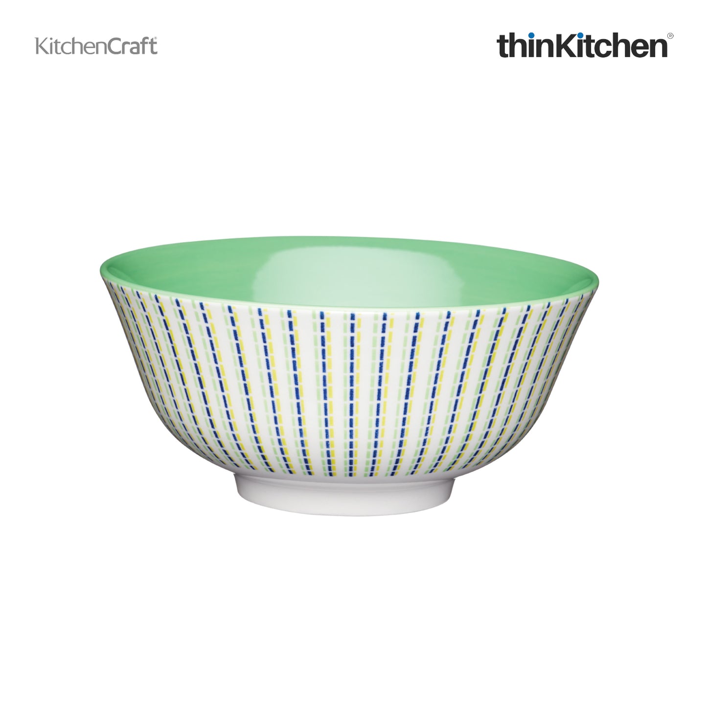 Kitchencraft Glazed Stoneware Moroccan Style Lime Hues Bowl