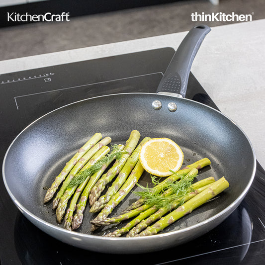 KitchenCraft Grey Aluminium Non-Stick Eco Fry Pan, 28cm