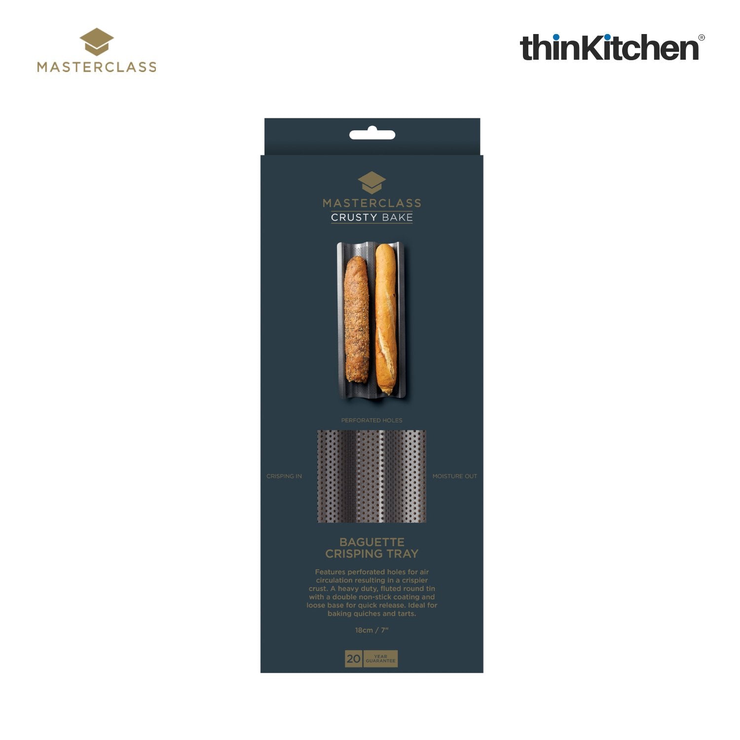 Masterclass Crusty Bake Non Stick Baguette Tray - 5